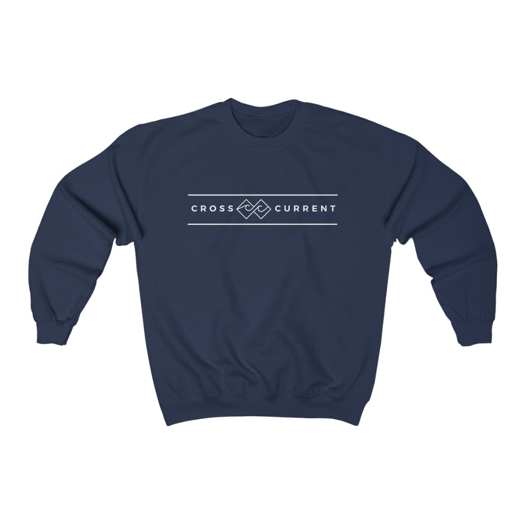 Cross Current Horizonal Unisex Heavy Blend™ Crewneck Sweatshirt