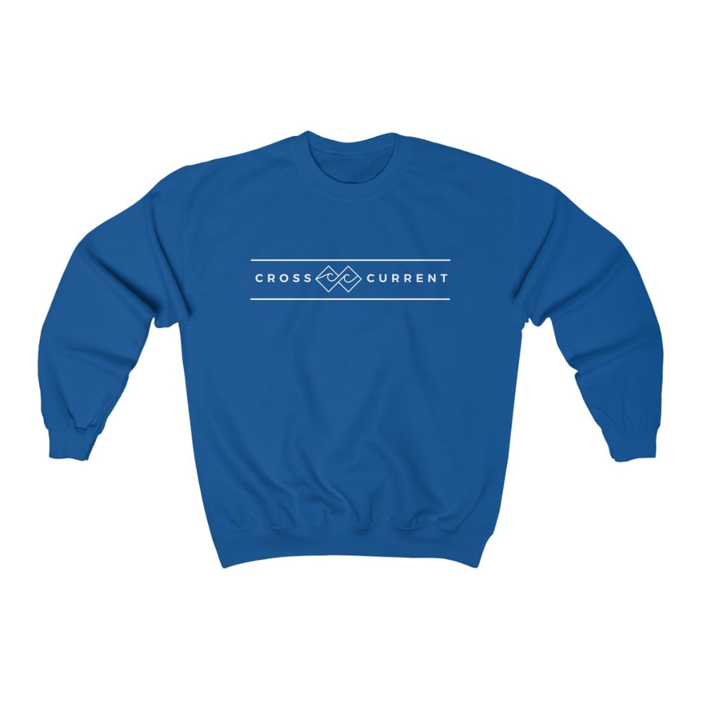 Cross Current Horizonal Unisex Heavy Blend™ Crewneck Sweatshirt - Image 3